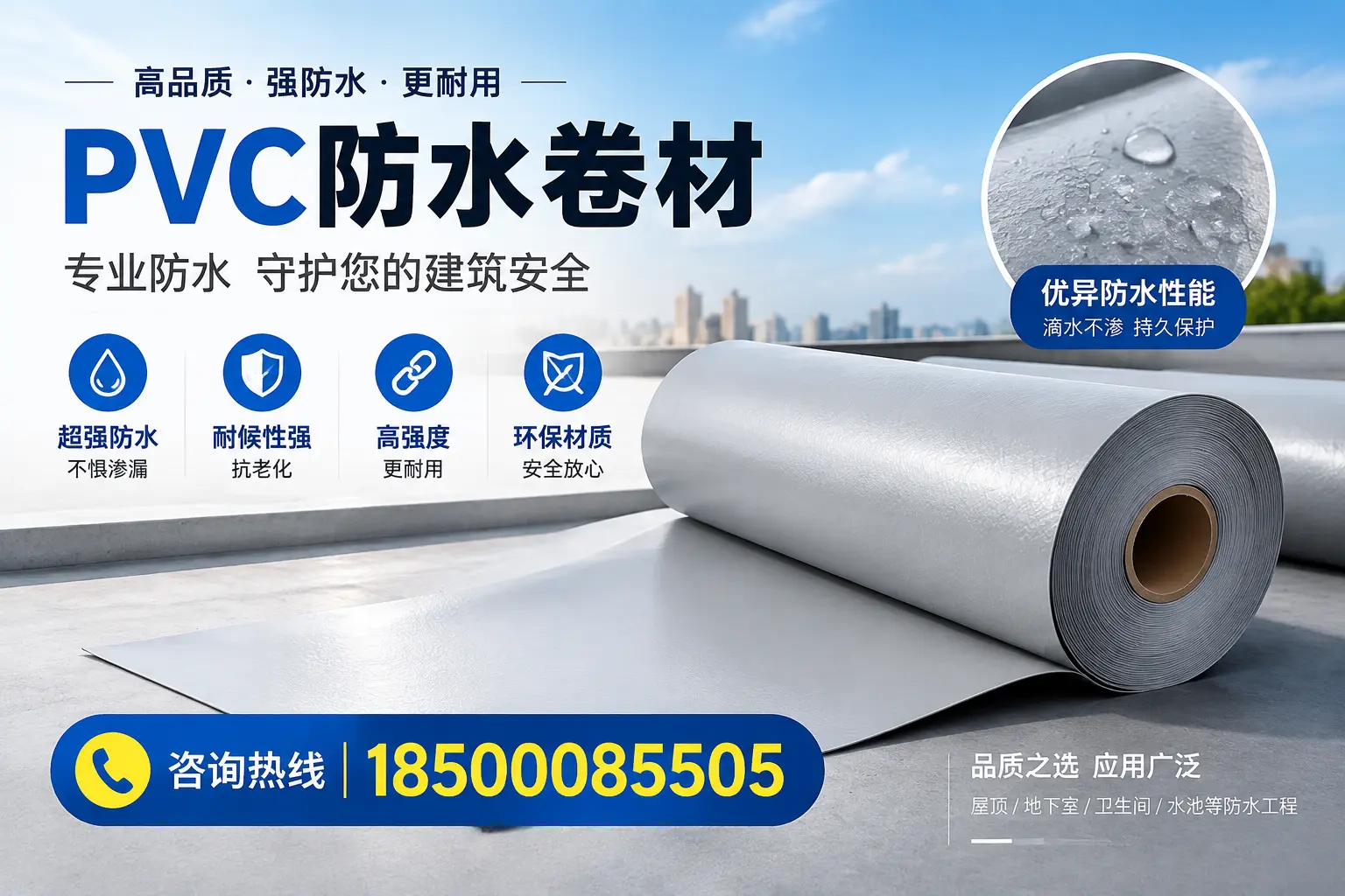 临沂地区pvc防水卷材的市场现状与发展趋势